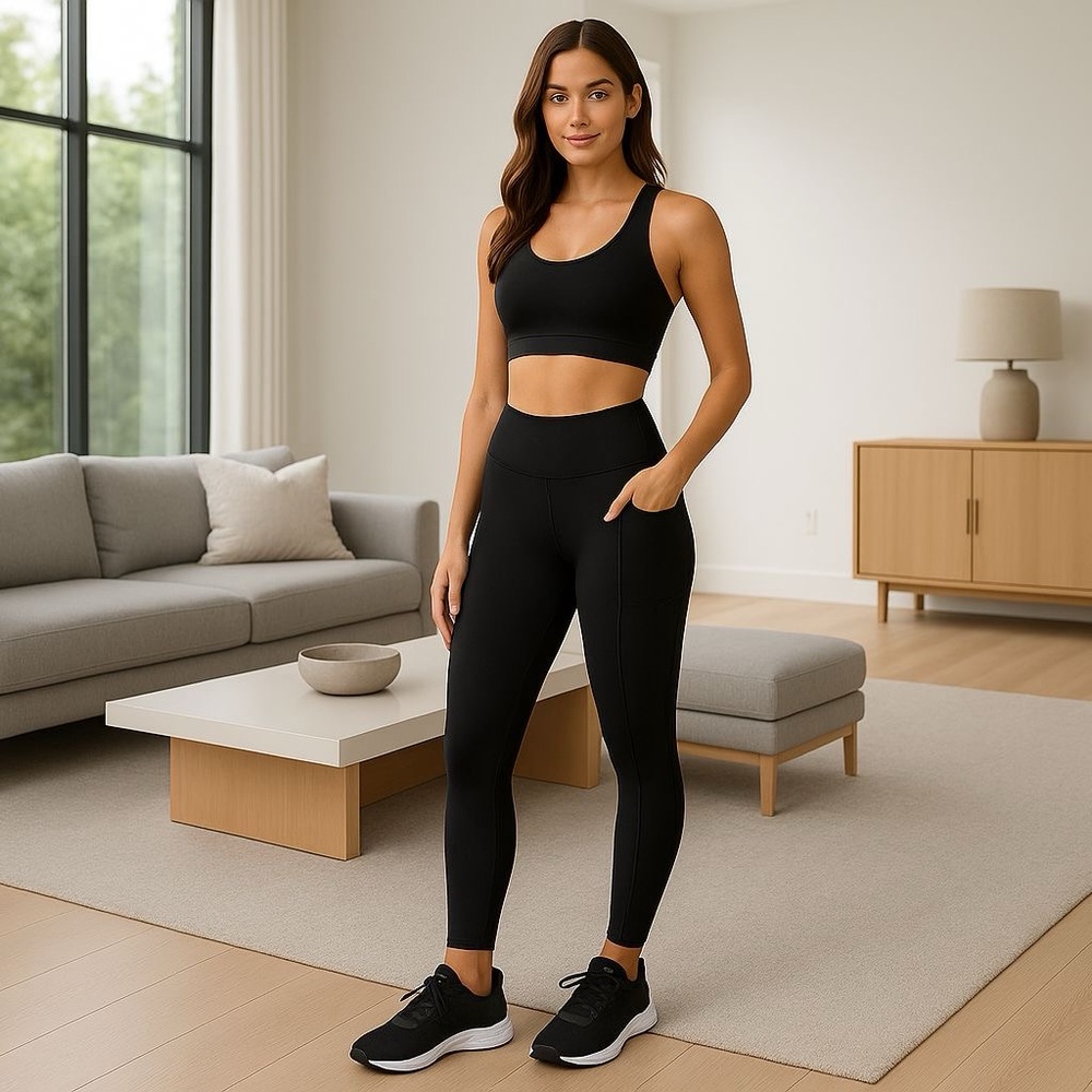 NEW Black Pocket Leggings, Buttery Soft Yoga Pants, Sizes 2-3xl
